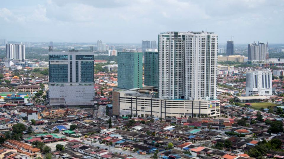 Aerial view of Johor Bahru City